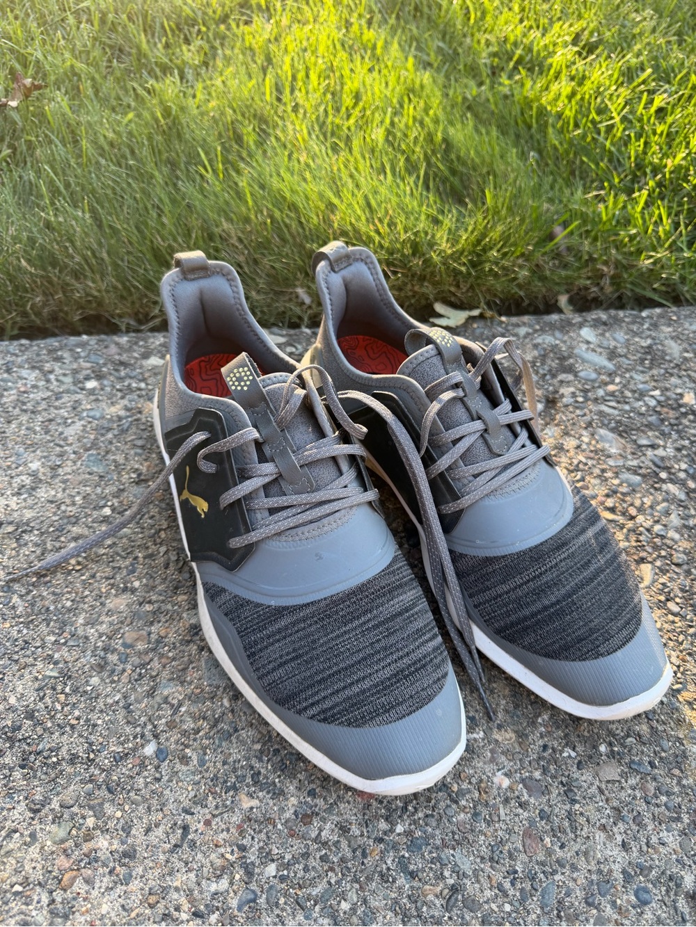Puma Ignite NXT Lace Golf Shoes - Quiet Shade/Team Gold/Black